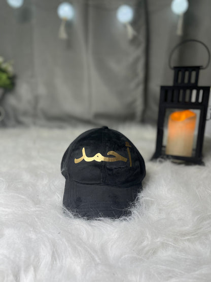 Velvet Caps with customizable name (free size)